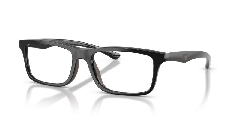 กรอบแว่นสายตา Emporio Armani EA3285U-5017 Shiny Black/Brown Rubber แว่นสายตา Emporio Armani EA3285U-5017 มุมเฉียง ดำมันวาว/ยางสีน้ำตาล สำหรับผู้ชาย