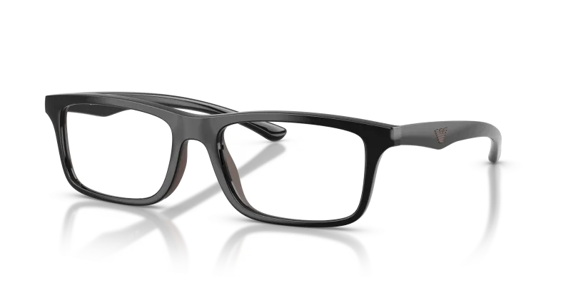 กรอบแว่นสายตา Emporio Armani EA3285U-5017 Shiny Black/Brown Rubber แว่นสายตา Emporio Armani EA3285U-5017 มุมเฉียง ดำมันวาว/ยางสีน้ำตาล สำหรับผู้ชาย