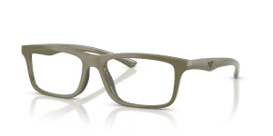 แว่นสายตา Emporio Armani EA3285U-5437 มุมเฉียง น้ำตาลอ่อนมันวาว/ยางสีน้ำตาล สำหรับผู้ชาย