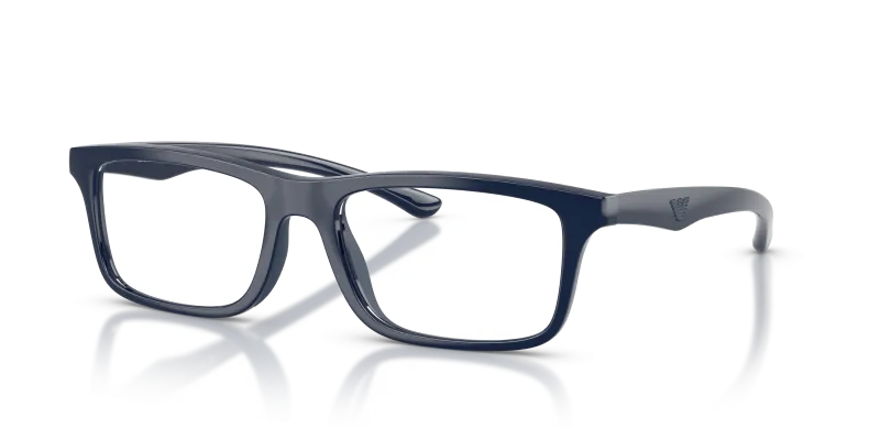 กรอบแว่นสายตา Emporio Armani EA3285U-6244 Shiny Blue/Blue Rubber แว่นสายตา Emporio Armani EA3285U-6244 มุมเฉียง น้ำเงินมันวาว/ยางสีน้ำเงิน สำหรับผู้ชาย