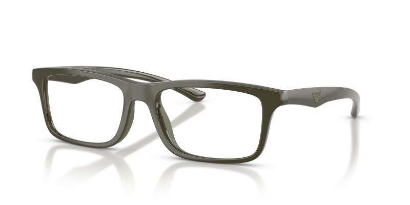 แว่นสายตา Emporio Armani EA3285U-6449 มุมเฉียง เขียวมันวาว/ยางสีเขียว สำหรับผู้ชาย
