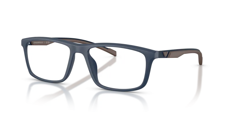 กรอบแว่นสายตา Emporio Armani EA3286U-6185 Matte Blue แว่นสายตา Emporio Armani EA3286U-6185 มุมเฉียง สีน้ำเงินด้าน สำหรับผู้ชาย