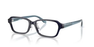 แว่นสายตา Emporio Armani EA3295D-5358 สีน้ำเงินโปร่งใสประกาย มุมสามส่วนสี่