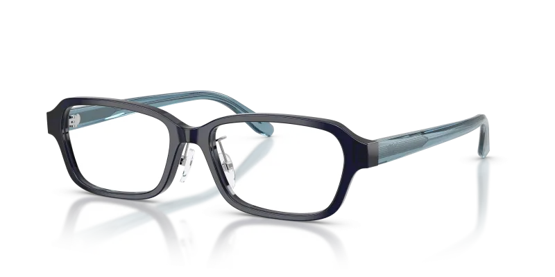 แว่นสายตา Emporio Armani EA3295D-5358 สีน้ำเงินโปร่งใสประกาย มุมสามส่วนสี่