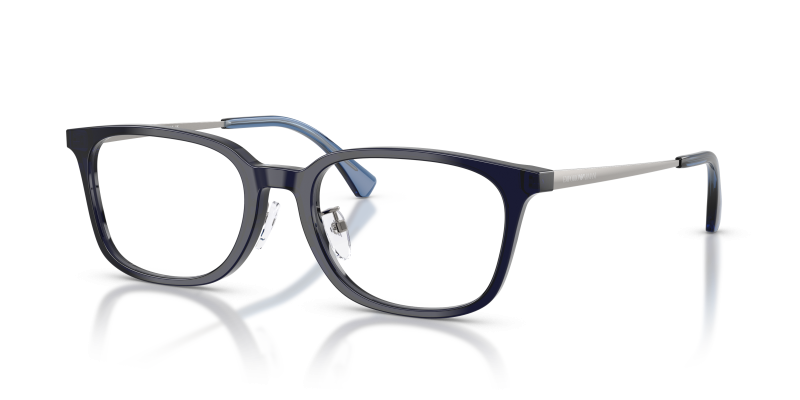 กรอบแว่นสายตา Emporio Armani EA3296D-5358 Shiny Transparent Blue แว่นสายตา Emporio Armani EA3296D-5358 สีน้ำเงินโปร่งใสประกาย มุมสามส่วนสี่