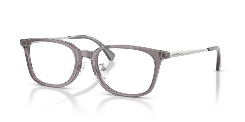 กรอบแว่นสายตา Emporio Armani EA3296D-6206 Shiny Transparent Grey แว่นสายตา Emporio Armani EA3296D-6206 สีเทาโปร่งใสประกาย มุมสามส่วนสี่