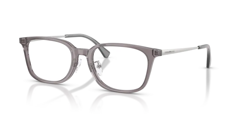 กรอบแว่นสายตา Emporio Armani EA3296D-6206 Shiny Transparent Grey แว่นสายตา Emporio Armani EA3296D-6206 สีเทาโปร่งใสประกาย มุมสามส่วนสี่