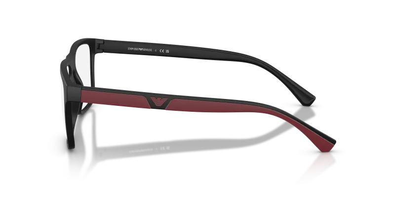 แว่นสายตา Emporio Armani EA4115V-5042 มุมข้าง ขาแว่นสี Matte Black/Bordeaux