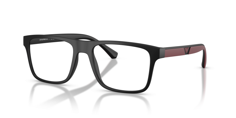 กรอบแว่นสายตา Emporio Armani EA4115V-5042 Matte Black แว่นสายตา Emporio Armani EA4115V-5042 มุมเฉียง สีดำด้าน สำหรับผู้ชาย