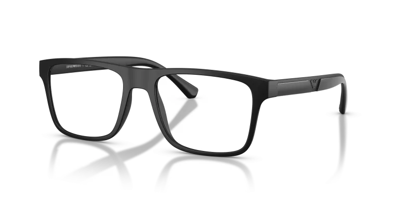 กรอบแว่นสายตา Emporio Armani EA4115V-5801 Matte Black แว่นสายตา Emporio Armani EA4115V-5801 มุมเฉียง สีด้าน/ดำประกาย สำหรับผู้ชาย