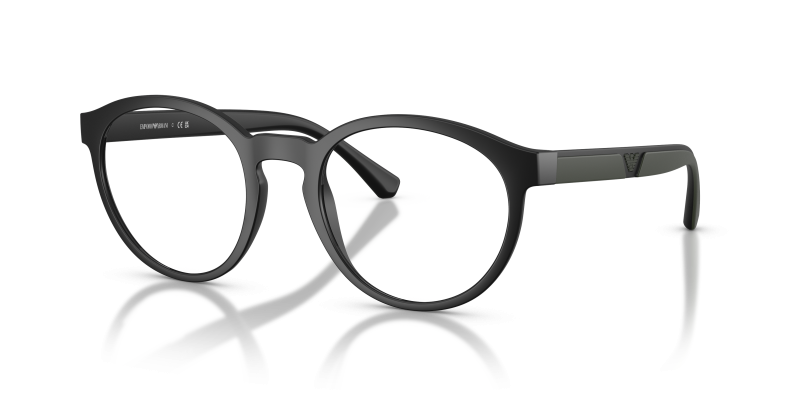 กรอบแว่นสายตา Emporio Armani EA4152V-5042 Matte Black แว่นสายตา Emporio Armani EA4152V-5042 มุมเฉียง สีดำด้าน/เขียว สำหรับผู้ชาย