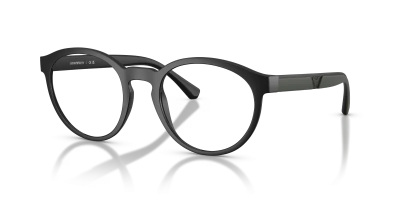 กรอบแว่นสายตา Emporio Armani EA4152V-5042 Matte Black แว่นสายตา Emporio Armani EA4152V-5042 มุมเฉียง สีดำด้าน/เขียว สำหรับผู้ชาย