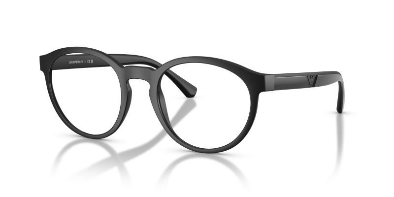 กรอบแว่นสายตา Emporio Armani EA4152V-5801 Matte Black แว่นสายตา Emporio Armani EA4152V-5801 มุมเฉียง สีดำด้าน สำหรับผู้ชาย