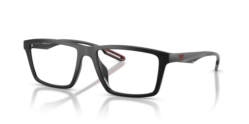 กรอบแว่นสายตา Emporio Armani EA4189V-5017 Shiny Black แว่นสายตา Emporio Armani EA4189V-5017 มุมเฉียง สีดำประกาย/แดง สำหรับผู้ชาย
