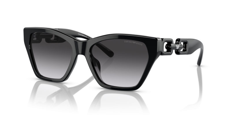 Emporio Armani EA4203U 50178G แว่นกันแดดทรงตาแมวดำเงา สำหรับผู้หญิง