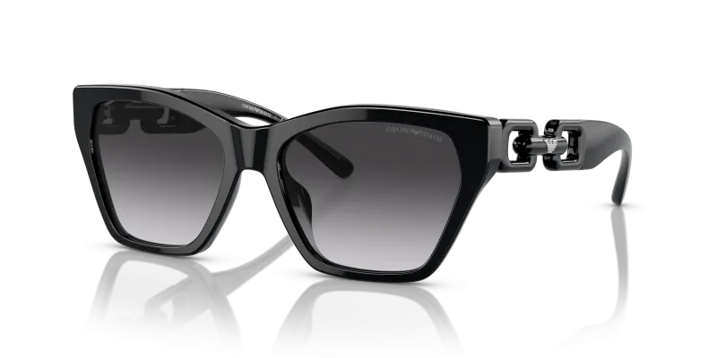 Emporio Armani EA4203U 50178G แว่นกันแดดทรงตาแมวดำเงา สำหรับผู้หญิง