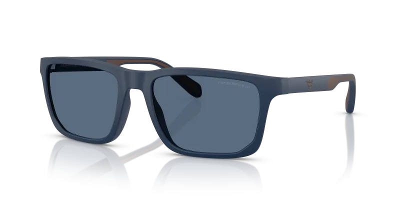 แว่นกันแดด Emporio Armani EA4219-618580 น้ำเงินด้าน เลนส์น้ำเงินเข้ม มุมสามส่วนสี่