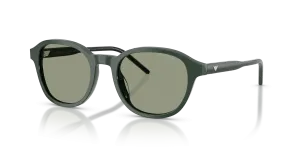 Emporio Armani EA4247U 6257/2 แว่นกันแดดทรงแฟนทอสเขียวประกาย สำหรับผู้ชาย