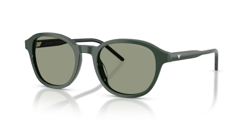 Emporio Armani EA4247U 6257/2 แว่นกันแดดทรงแฟนทอสเขียวประกาย สำหรับผู้ชาย