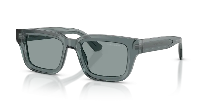 แว่นกันแดด Emporio Armani EA4270F 6364/1 Shiny Transparent Grey Dark Grey Emporio Armani EA4270F 6364/1 แว่นกันแดดสีเทาโปร่งใสประกาย ผู้ชาย