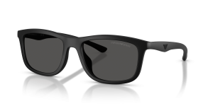 แว่นกันแดด Emporio Armani EA4277U-500187 มุมเฉียง สีดำด้าน/รับเบอร์ดำ สำหรับผู้ชาย