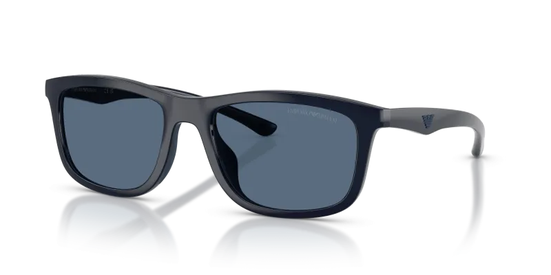 แว่นกันแดด Emporio Armani EA4277U-624480 มุมเฉียง น้ำเงินมันวาว/ยางสีน้ำเงิน สำหรับผู้ชาย