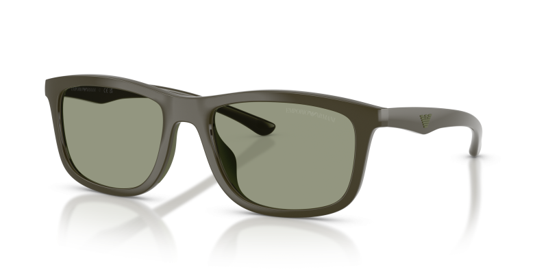 แว่นกันแดด Emporio Armani EA4277U-6449/2 Shiny Green/Green Rubber Green แว่นกันแดด Emporio Armani EA4277U-6449/2 มุมเฉียง เขียวมันวาว/ยางสีเขียว สำหรับผู้ชาย