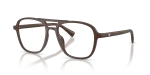 แว่นกันแดด Emporio Armani EA4279U-64511W น้ำตาลอมแดงเนื้อแมท เลนส์ใส มุมสามส่วนสี่