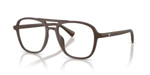 แว่นกันแดด Emporio Armani EA4279U-64511W น้ำตาลอมแดงเนื้อแมท เลนส์ใส มุมสามส่วนสี่
