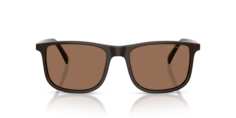 แว่นกันแดด Emporio Armani EA4280F-645273 น้ำตาลประกาย มุมด้านหน้า