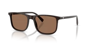 แว่นกันแดด Emporio Armani EA4280F-645273 น้ำตาลประกาย เลนส์น้ำตาลเข้ม มุมสามส่วนสี่