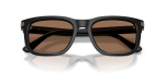 แว่นกันแดด Emporio Armani EA4282U-501773 Shiny Black Dark Brown แว่นกันแดด Emporio Armani EA4282U-501773 close-up ด้านหน้า