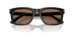 แว่นกันแดด Emporio Armani EA4282U-501773 Shiny Black Dark Brown แว่นกันแดด Emporio Armani EA4282U-501773 close-up ด้านหน้า