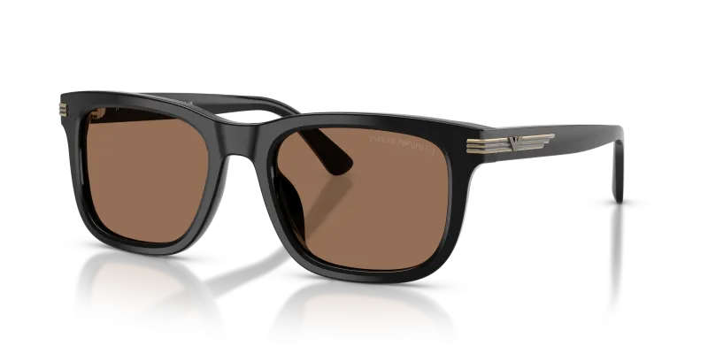 แว่นกันแดด Emporio Armani EA4282U-501773 Shiny Black Dark Brown แว่นกันแดด Emporio Armani EA4282U-501773 ดำประกาย เลนส์น้ำตาลเข้ม ทรงเรขาคณิต