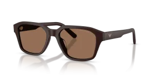 แว่นกันแดด Emporio Armani EA4283U-645873 มุมเฉียง สีน้ำตาลด้าน สำหรับผู้ชาย