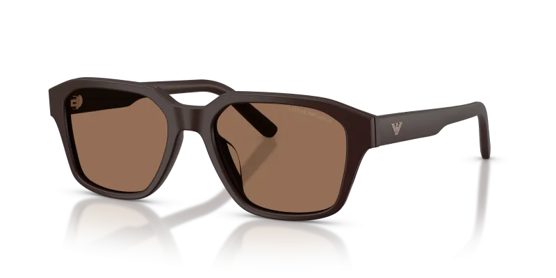 แว่นกันแดด Emporio Armani EA4283U-645873 มุมเฉียง สีน้ำตาลด้าน สำหรับผู้ชาย