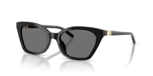 แว่นกันแดด Emporio Armani EA4284U-501781 มุมเฉียง สีดำประกาย สำหรับผู้หญิง