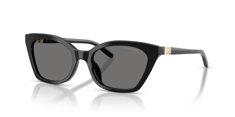 แว่นกันแดด Emporio Armani EA4284U-501781 Shiny Black Dark Grey Polarized แว่นกันแดด Emporio Armani EA4284U-501781 มุมเฉียง สีดำประกาย สำหรับผู้หญิง