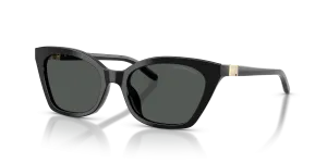 แว่นกันแดด Emporio Armani EA4284U-501787 มุมเฉียง สีดำประกาย สำหรับผู้หญิง