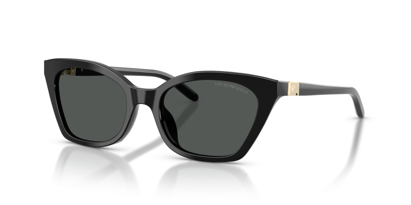 แว่นกันแดด Emporio Armani EA4284U-501787 Shiny Black Dark Grey แว่นกันแดด Emporio Armani EA4284U-501787 มุมเฉียง สีดำประกาย สำหรับผู้หญิง