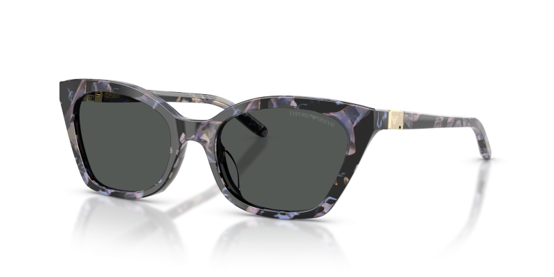 แว่นกันแดด Emporio Armani EA4284U-646087 มุมเฉียง สีเทาฮาวานาแวววาว สำหรับผู้หญิง
