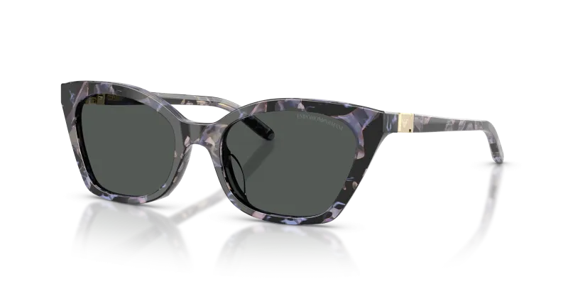 แว่นกันแดด Emporio Armani EA4284U-646087 มุมเฉียง สีเทาฮาวานาแวววาว สำหรับผู้หญิง
