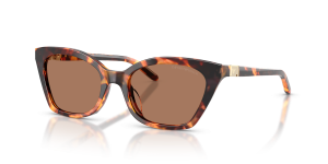 แว่นกันแดด Emporio Armani EA4284U-646273 มุมเฉียง สีเหลือง ฮาวานาเงา สำหรับผู้หญิง