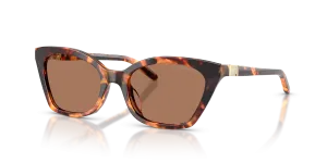 แว่นกันแดด Emporio Armani EA4284U-646273 มุมเฉียง สีเหลือง ฮาวานาเงา สำหรับผู้หญิง