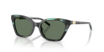 แว่นกันแดด Emporio Armani EA4284U-646382 Shiny Havana Green Dark Green แว่นกันแดด Emporio Armani EA4284U-646382 มุมเฉียง สี Shiny Havana Green สำหรับผู้หญิง