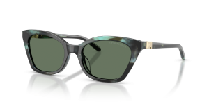 แว่นกันแดด Emporio Armani EA4284U-646382 มุมเฉียง สี Shiny Havana Green สำหรับผู้หญิง