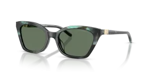 แว่นกันแดด Emporio Armani EA4284U-646382 มุมเฉียง สี Shiny Havana Green สำหรับผู้หญิง