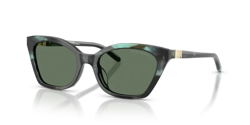 แว่นกันแดด Emporio Armani EA4284U-646382 Shiny Havana Green Dark Green แว่นกันแดด Emporio Armani EA4284U-646382 มุมเฉียง สี Shiny Havana Green สำหรับผู้หญิง