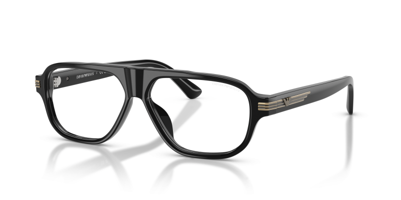 แว่นกันแดด Emporio Armani EA4285U-50171W Shiny Black Clear แว่นกันแดด Emporio Armani EA4285U-50171W ดำประกาย เลนส์ใส ทรงนักบิน
