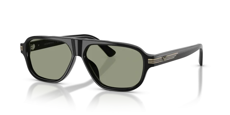 แว่นกันแดด Emporio Armani EA4285U-5017-2 Shiny Black Green แว่นกันแดด Emporio Armani EA4285U-5017-2 ดำประกาย เลนส์เขียว ทรงนักบิน